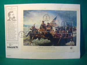 24c Washington Crossing Delaware SS-First Day Issue-Aristocrat Cachet-#1688 - Picture 1 of 3