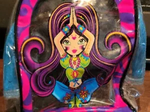 Lisa Frank Genie Clear Mini Backpack Bag Vintage 90s Hippie Flowers Bell Bottoms - Picture 1 of 19