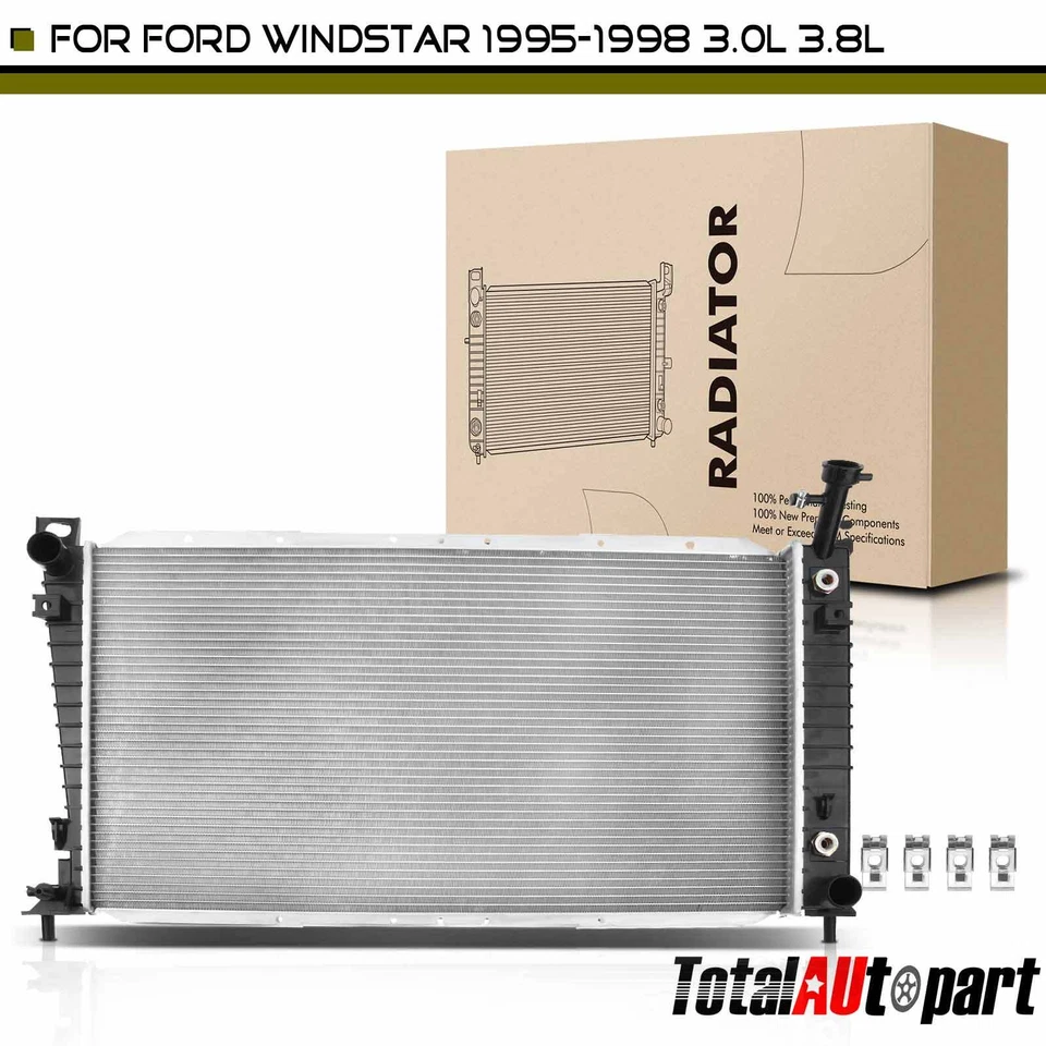 Radiator w/ Transmission Oil Cooler for Ford Windstar 1995-1998 V6 3.0L V6 3.8L - Image 1 of 4