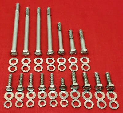 KIT PERNOS CUBIERTA DE DISTRIBUCIÓN BOMBA DE AGUA BUICK ACERO INOXIDABLE HEXAGONAL 3.8 231 4.1L 252 NO TURBO Foto 1 de 2