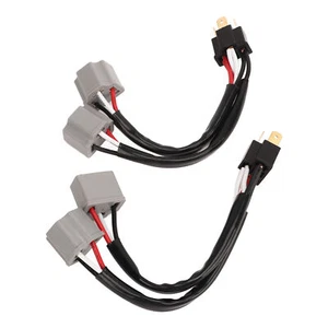 2 Way Splitter Headlight Wires 9003 H4 Headlights Wiring Harness Socket Plug And - Picture 1 of 22