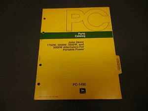 John Deere Parts Catalog No. PC-1490 Alternators for Portable Power 1750-5000W - Bild 1 von 2