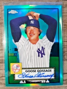 GOOSE GOSSAGE 2021 TOPPS CHROME PLATINUM AQUA REFRACTOR AUTO YANKEES /150 - Picture 1 of 2