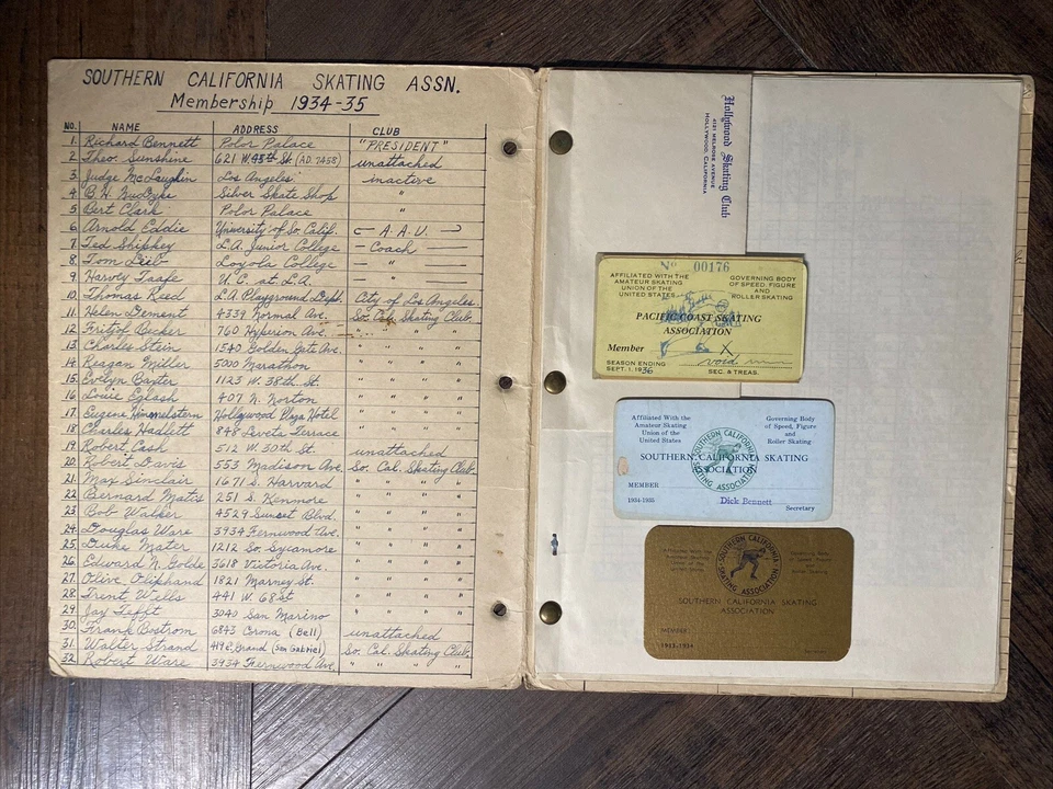 Programas/tarjetas/notas/resultados vintage de patinaje sobre hielo olímpico de Berlín 1936 Foto 1 de 4