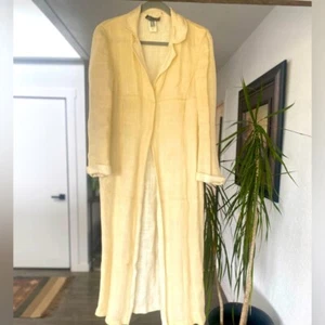 Alberta Ferretti Ivory Textured MIDI Jacket Women's 8 Preloved - Picture 1 of 9