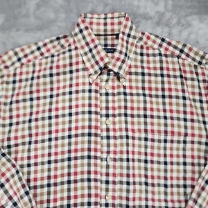 Vintage Burberry London Hemd Herren Medium Beige Shepherd Check Importierter Stoff - Bild 1 von 12