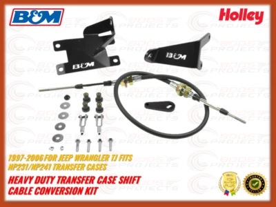 B&M Heavy Duty Transfer Case Shift Cable For 1997-2006 Jeep Wrangler Tj - 81184 - Image 1 of 4