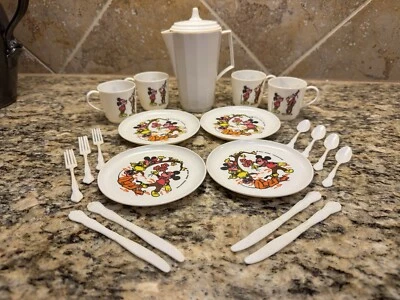 Juego de platos para niños vintage de Mickey & Minnie Mouse - Walt Disney Productions Foto 1 de 4
