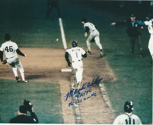 MOOKIE WILSON 8x10 SIGNIERT 86 WS CHAMPS BERÜHMTER SPIELFEHLER BILL BUCKNER SELTENE INSC - Bild 1 von 1