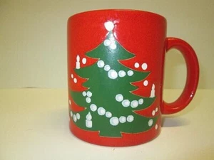 Vintage Waechtersbach West Germany Christmas Tree Red Coffee Tea Mug - Picture 1 of 8