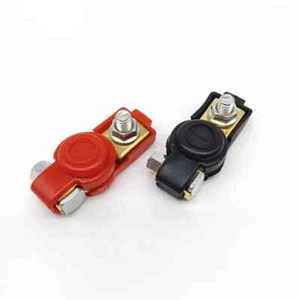 1 Par Abrazadera de Cable Conector Rápido Positivo/Negativo Terminal de Batería de Cobre para Coche - Imagen 1 de 8