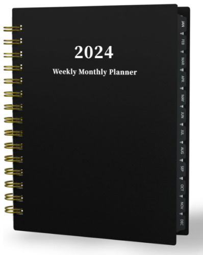 Exquisite 2024 Academic Weekly and Monthly, Daily Planner Calendar 8.4"×6"