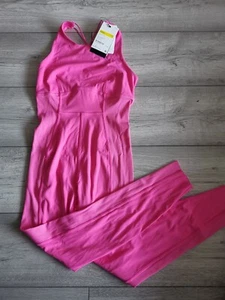 WOMENS NIKE YOGA DRI-FIT JUMPSUIT SIZE S (DQ5628 684) PINK - Picture 1 of 6