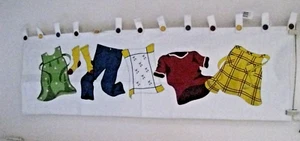 New Tender Heart Treasures Country Farmhouse Vintage Laundry Curtain Valance - Picture 1 of 6