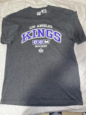 Camiseta Para Hombre Vintage Los Angeles Kings Gris CCM NHL Hockey LA Corona Púrpura XL Foto 1 de 4