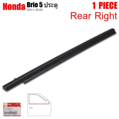 For Honda Brio 5 Dr Hatchback 2011 '18 Rear Rh Outer Weatherstrip Door Belt - Image 1 of 4