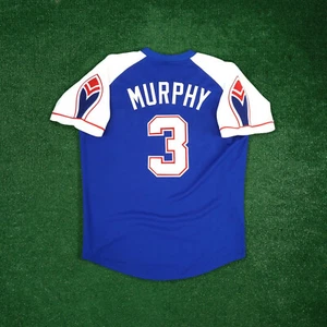 Dale Murphy 1974 Atlanta Braves Cooperstown Men's Blue Away Throwback Jersey - Picture 1 of 7