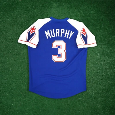 Camiseta deportiva para hombre Dale Murphy 1974 Atlanta Braves Cooperstown azul visitante retro Foto 1 de 4