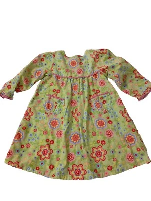 le top bebé niña talla 24 meses midi verde floral pana primavera vestido Foto 1 de 4