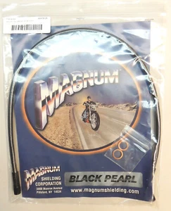 26" MAGNUM HARLEY SOFTAIL 12mm STAINLESS BLACK PEARL COATED UPPER ABS BRAKE LINE - Picture 1 of 4