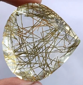 Golden Rutilated Quartz 220.70 Ct Pear Cut IGL Transparent Loose Gemstone 5JJP - Picture 1 of 7