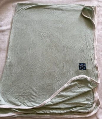 Kickee Pantalones Bambú Bebé Envoltura Manta Verde Claro Blanco Elástico Suave Foto 1 de 3