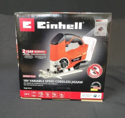 SOLO HERRAMIENTA DE SIERRA DE CALAR Einhell TE-JS 18 Li Power X-Change 18 voltios inalámbrica 2400 SPM Foto 1 de 4