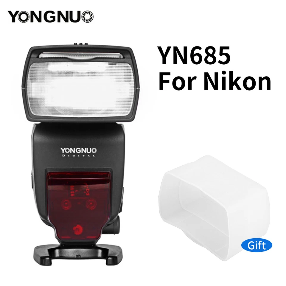 YONGNUO YN685 Wireless Flash Speedlite HSS TTL Slave System for Nikon + Diffuser - Image 1 of 4