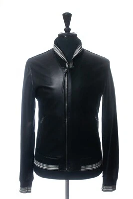 Dolce & Gabbana Black Lamb Leather Jacket 31093 Foto 1 de 4