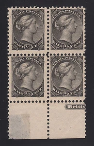 Canada Sc 34, SG 53 MNH. 1882-97 ½c black QV, perf 12, block of 4 - Picture 1 of 1