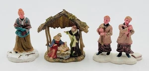 3 Christmas Village Figures Lemax O'Well Nativity Holy Family To The Cathedral - Picture 1 of 6