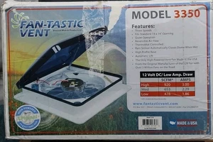 Fan-Tastic RV Roof Vent Fan Dome w/ Rain Sensor Smoke Tint 3350 NEW - Picture 1 of 3