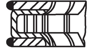 MAHLE 028 22 N0 Kit fasce elastiche per SEAT,SKODA,SKODA (SVW),VW,VW (SVW) - Foto 1 di 3