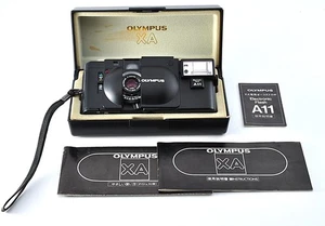 All Works [MINT] Olympus XA Rangefinder Film Camera + A11 Flash From JAPAN - Picture 1 of 18