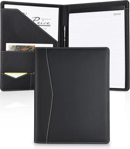 Pacific Mailer Padfolio Portfolio Leather 9.75in x 12.5in x 0.75in, Black - Bild 1 von 7