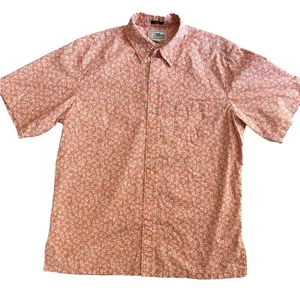Camisa Reyn Spooner Coral Melocotón Floral Abotonada Talla M - Imagen 1 de 6