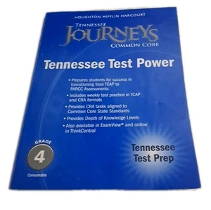 Houghton Mifflin Harcourt Journeys Tennessee: Test Prep Student Grade 4 - New - Imagen 1 de 5