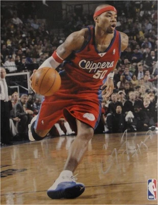 Foto autografiada por Corey Maggette 16x20 Los Angeles Clippers regate derecha Foto 1 de 2