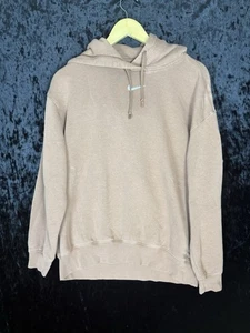 Nike Center Swoosh Hoodie Mens S Brown Drawstring Casual Gym - Picture 1 of 8