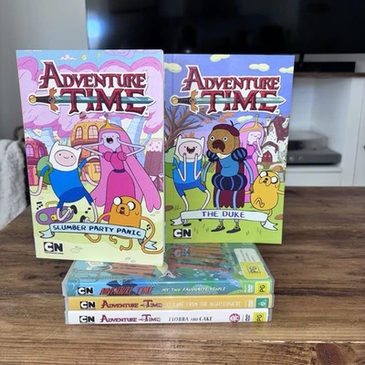 Adventure Time 3 DVD & 2 Book Bundle 44 Episodes Slumber Party Panic The Duke - Image 1 of 4
