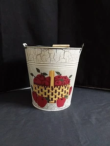 Metal Decorative Apple Pail - Picture 1 of 6