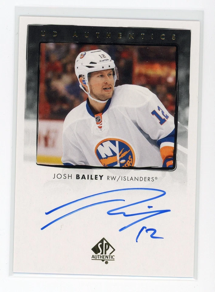 2022-23 SP Authentic UD Authentics Josh Bailey #UDA-JB Auto - Image 1 of 1