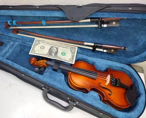 Violino Mendini di Cecilio misura 1/32 bambino custodia rigida e 2 archi età 2 o 3 - Foto 1 di 23