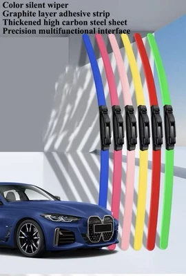 Audi A7 / S7 / RS7 Colorful Boneless Front set Rubber Strip windshield Wipers - Image 1 of 4