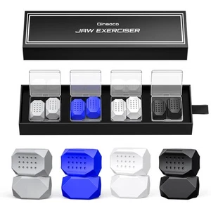 Jaw Exerciser for Men & Women, (8 pcs) 4 Resistance Levels Silicone Jawline E... - Picture 1 of 6