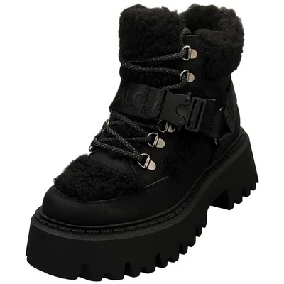 Botas da moda feminina vegana Buffalo Aspen Com quente média preta - 8,5 EUA - Imagem 1 de 4