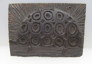 Schildkröte    Originaler Abstrakter Expression Linolschnitt Druckplatte - Bild 1 von 3