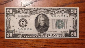 1928 GOLD CLAUSE TWENTY DOLLAR CHICAGO DISTRICT FEDERAL RESERVE NOTE $20 BILL! - Picture 1 of 4