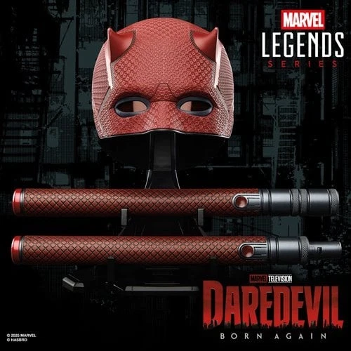 SHIPS 10/31 Marvel Legends Daredevil Born Again Mask and Billy Club Prop Replica - Image 1 of 4