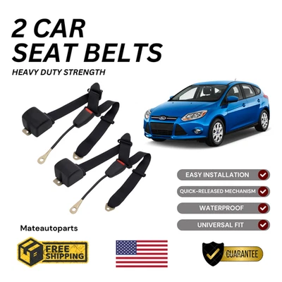 Cinturones de seguridad ajustables para asiento delantero Ford Focus 2 piezas ajuste universal Foto 1 de 4